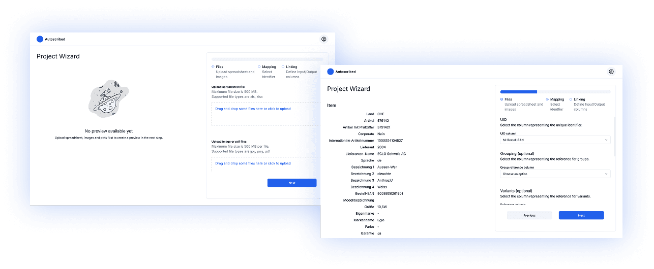 Project Wizard Onboarding